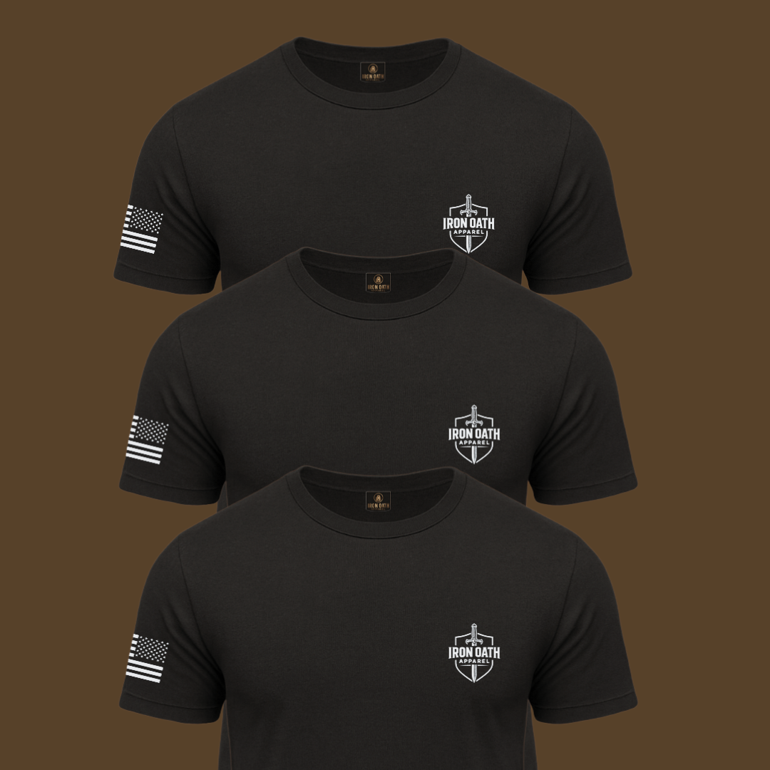 Patriot Pack T Shirt 3 Pack Black