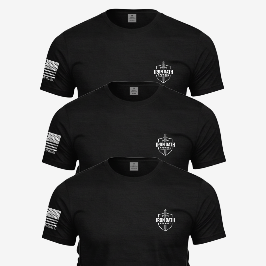Patriot Pack T Shirt 3 Pack Black