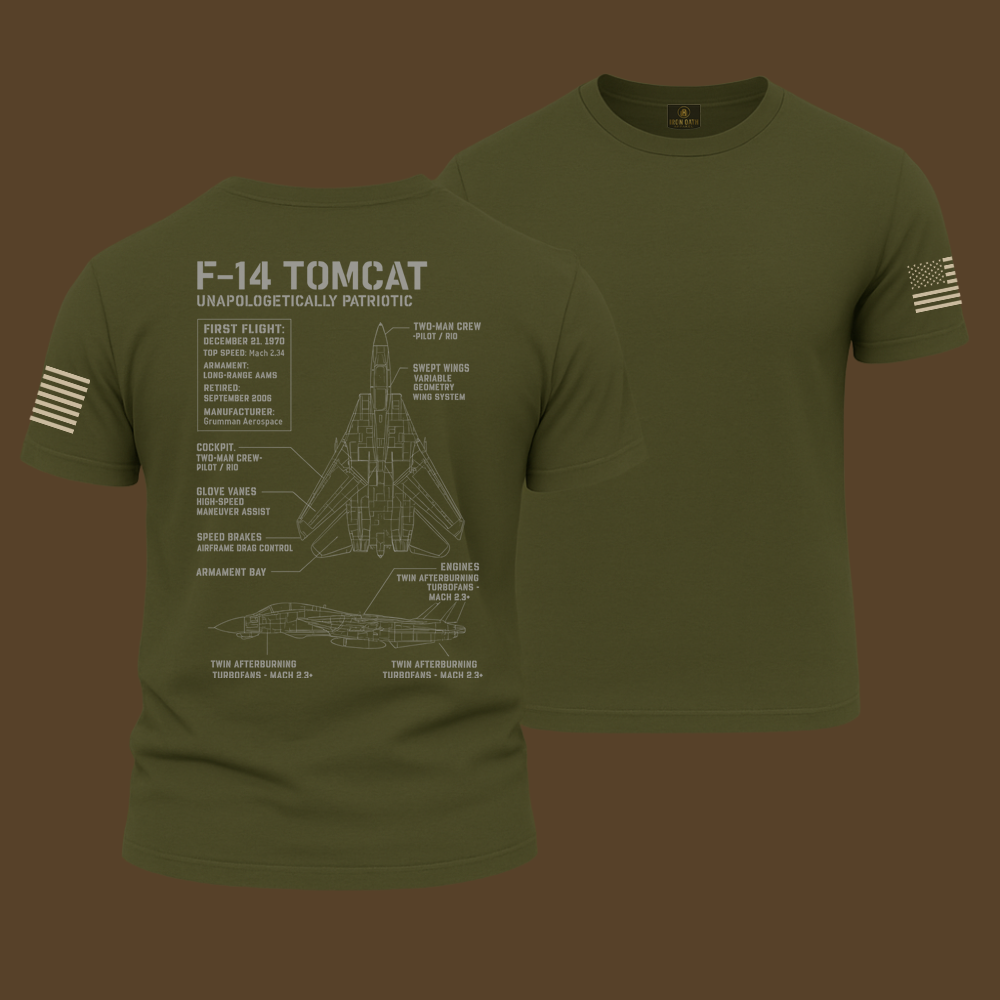 F-14 Tomcat Schematic T Shirt