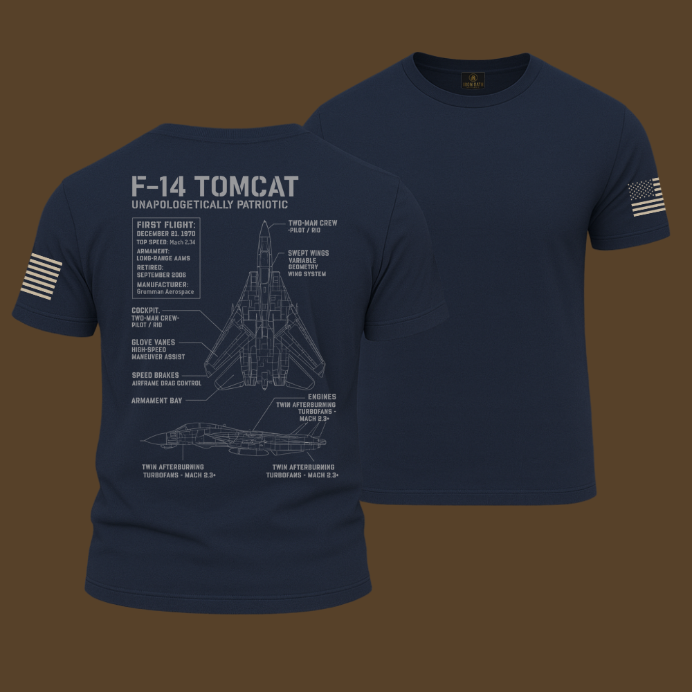 F-14 Tomcat Schematic T Shirt