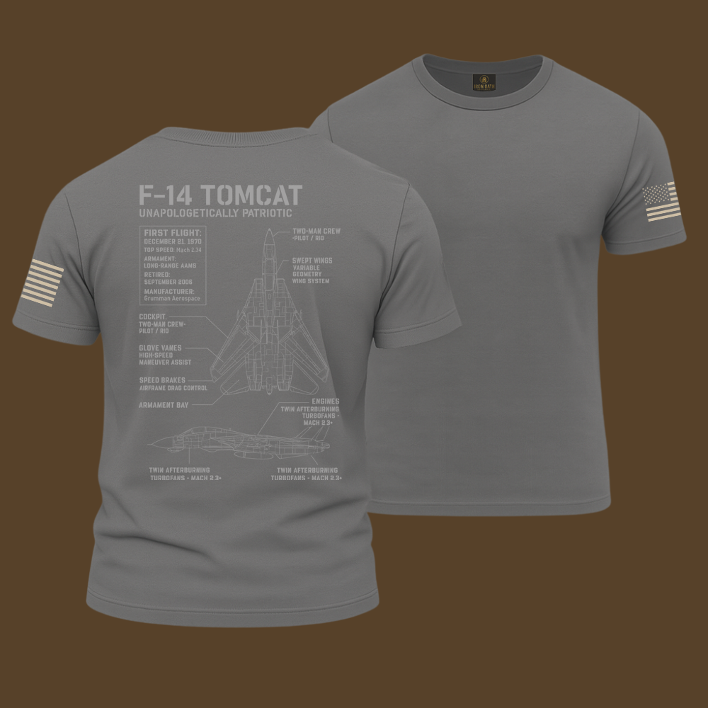 F-14 Tomcat Schematic T Shirt