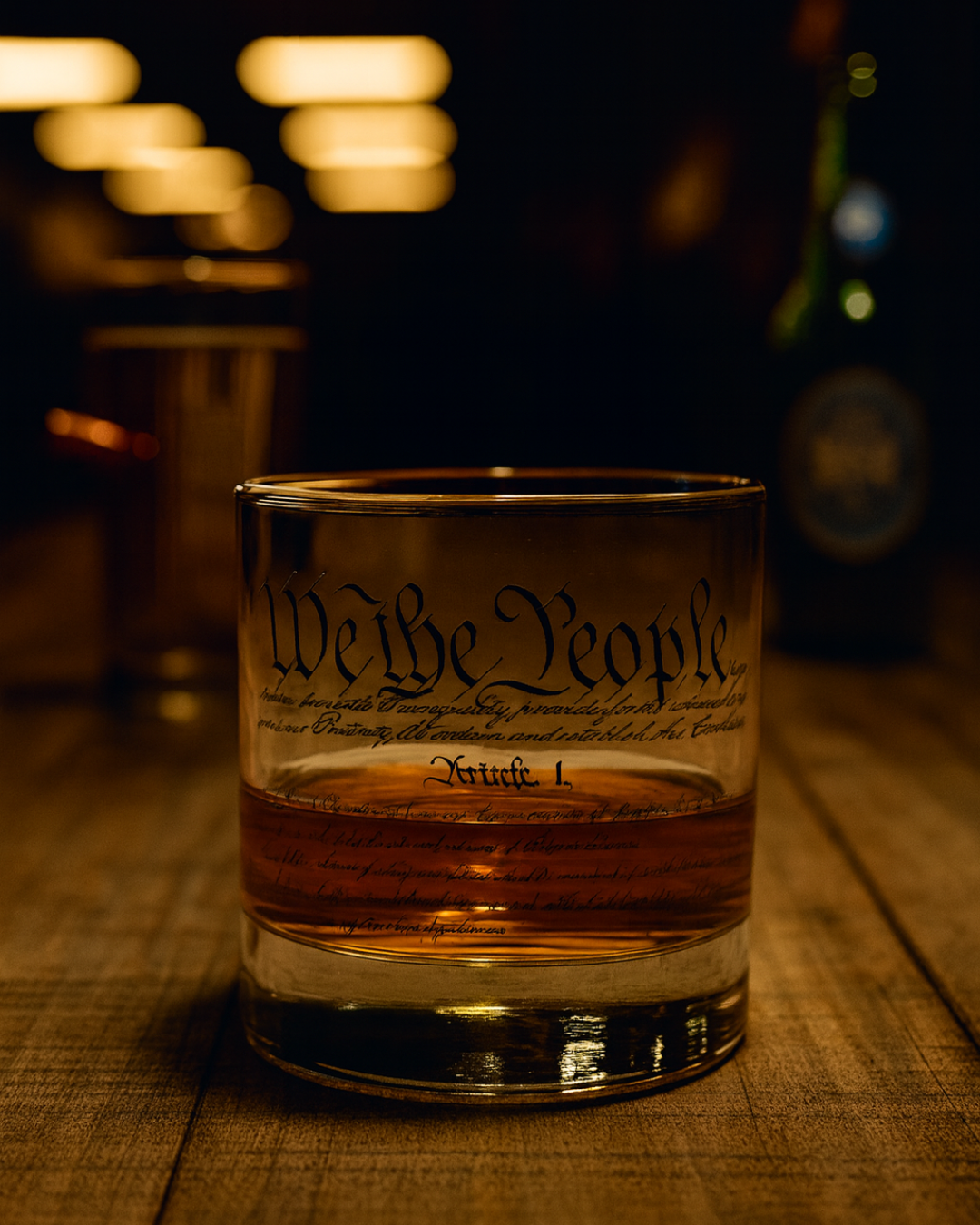We The People Whiskey Glass