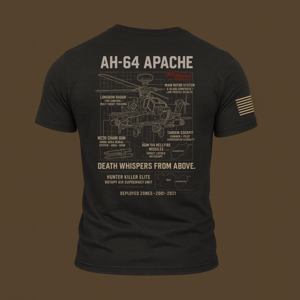 AH-64 Apache Schematic T Shirt