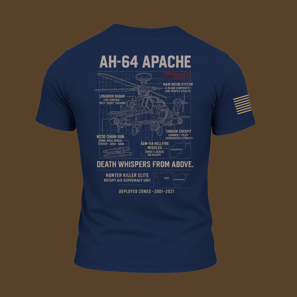AH-64 Apache Schematic T Shirt