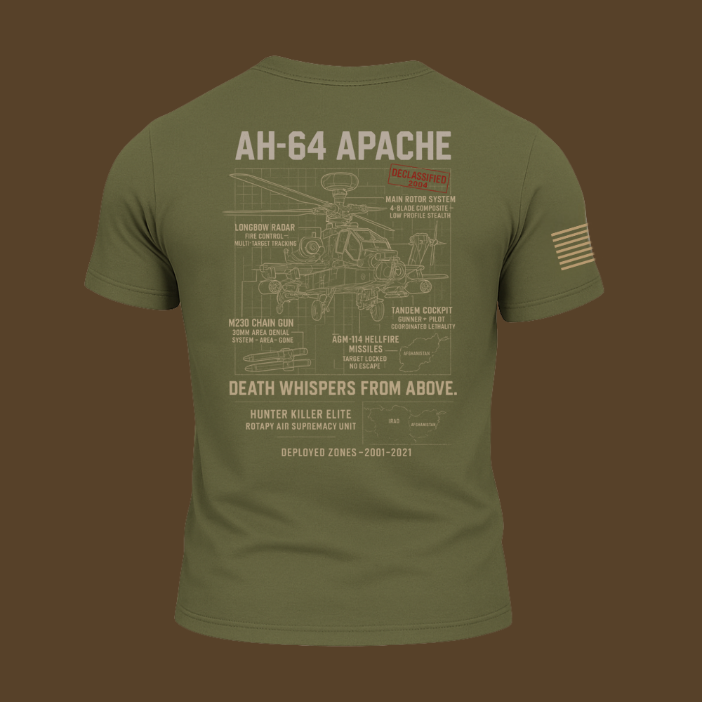 AH-64 Apache Schematic T Shirt