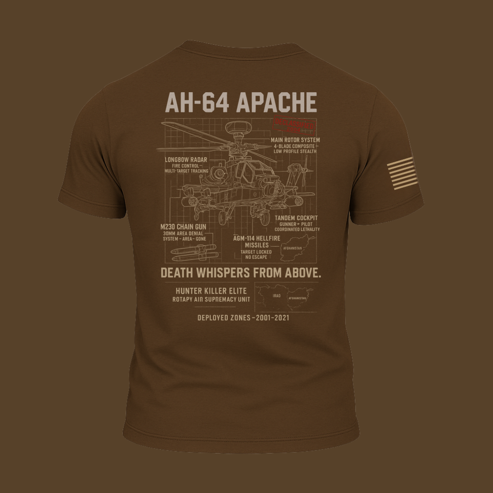 AH-64 Apache Schematic T Shirt