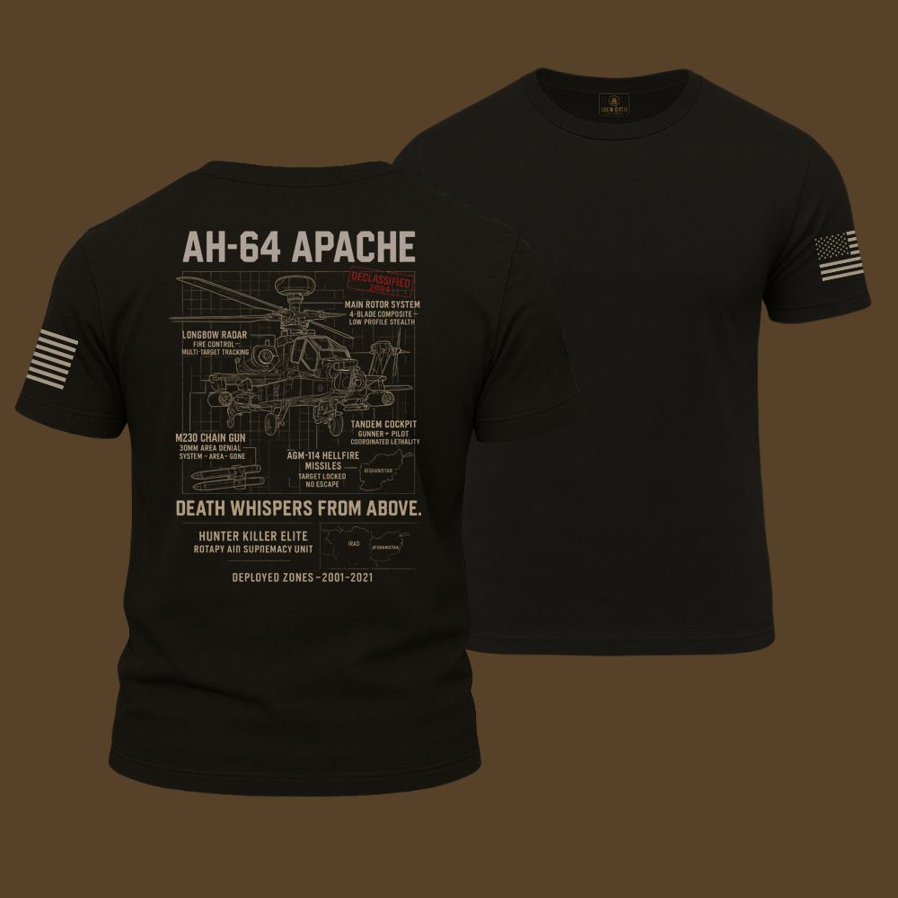 AH-64 Apache Schematic T Shirt