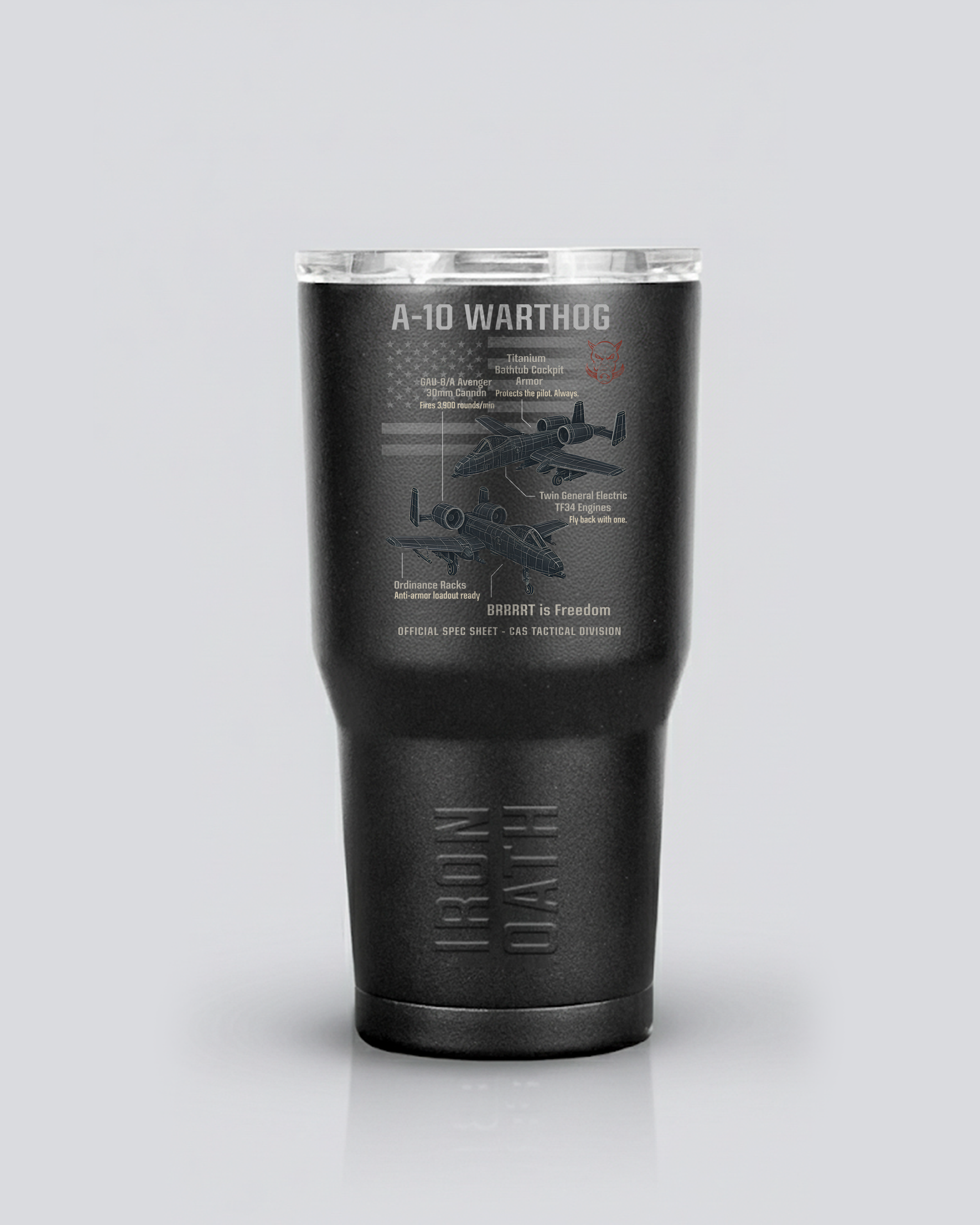 A-10 Schematic Iron Oath Tumbler