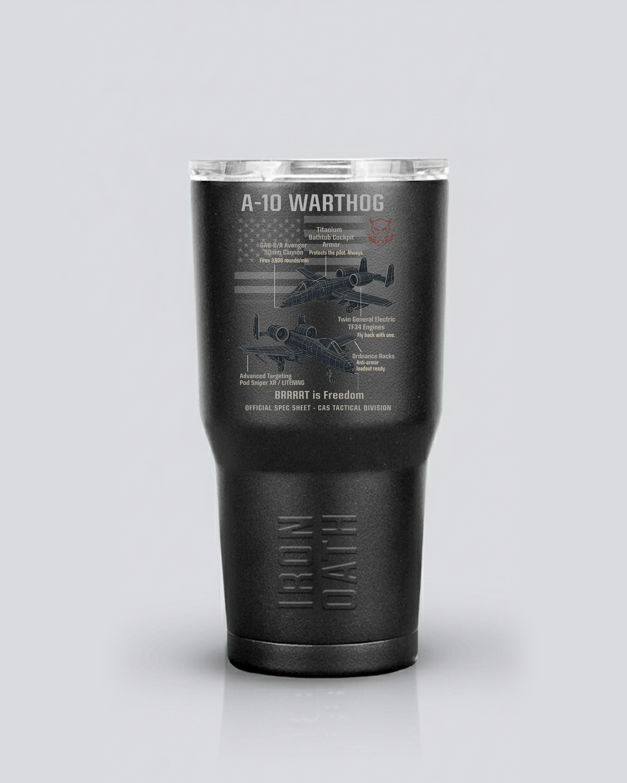 A-10 Schematic Iron Oath Tumbler