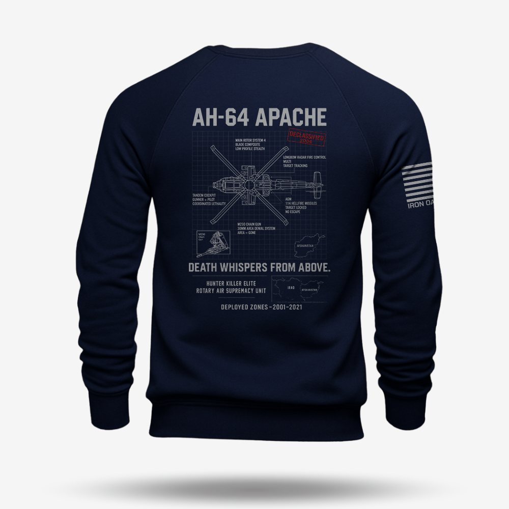 AH-64 Apache Schematic Sweatshirt
