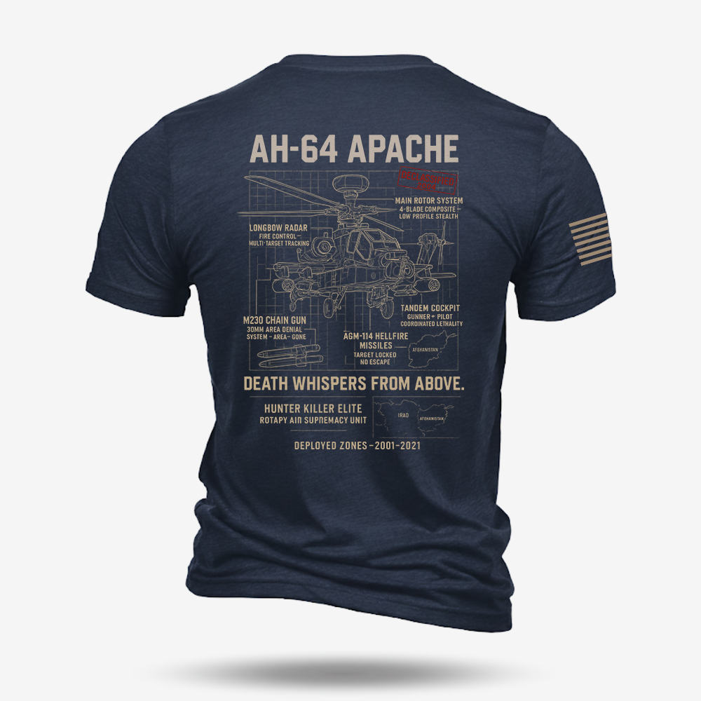 AH-64 Apache Schematic T Shirt