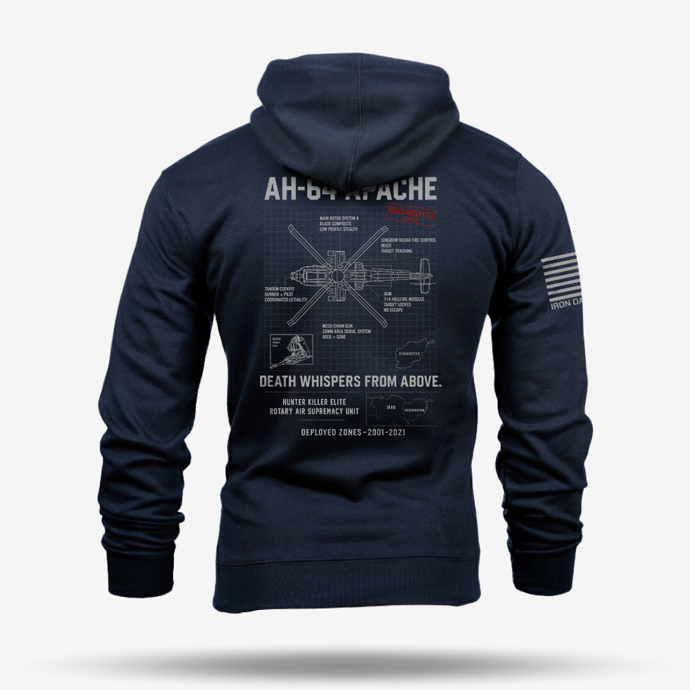 AH-64 Apache Schematic Hoodie