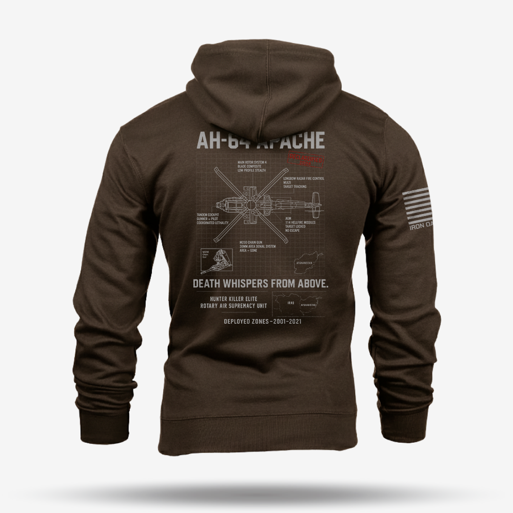 AH-64 Apache Schematic Hoodie