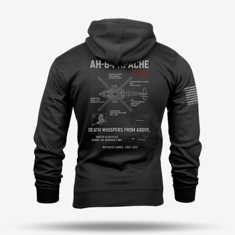 AH-64 Apache Schematic Hoodie