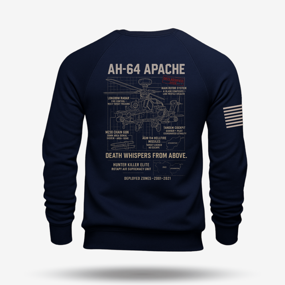 AH-64 Apache Schematic Sweatshirt