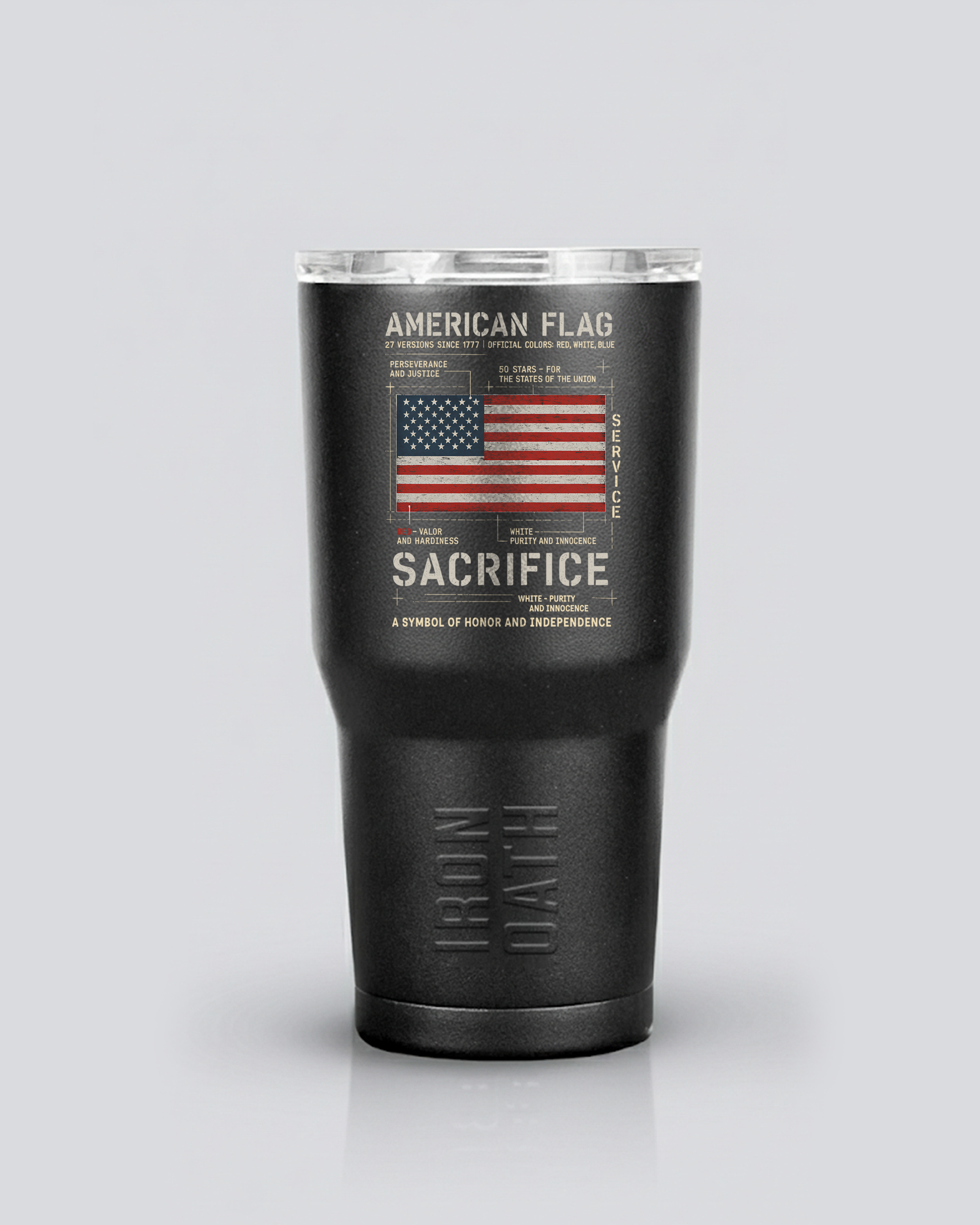 American Flag Iron Oath Tumbler