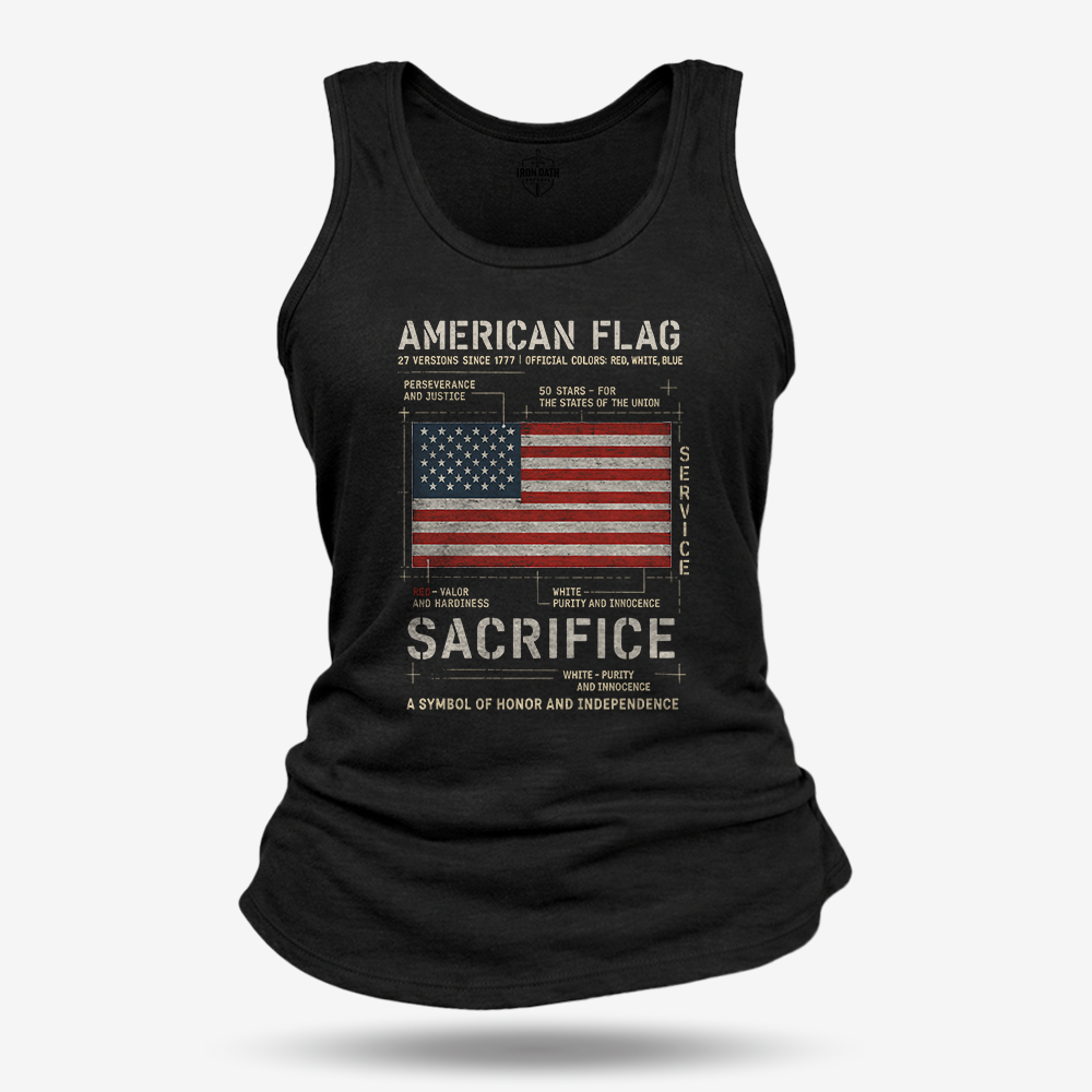 American Flag Women's Racerback Tank