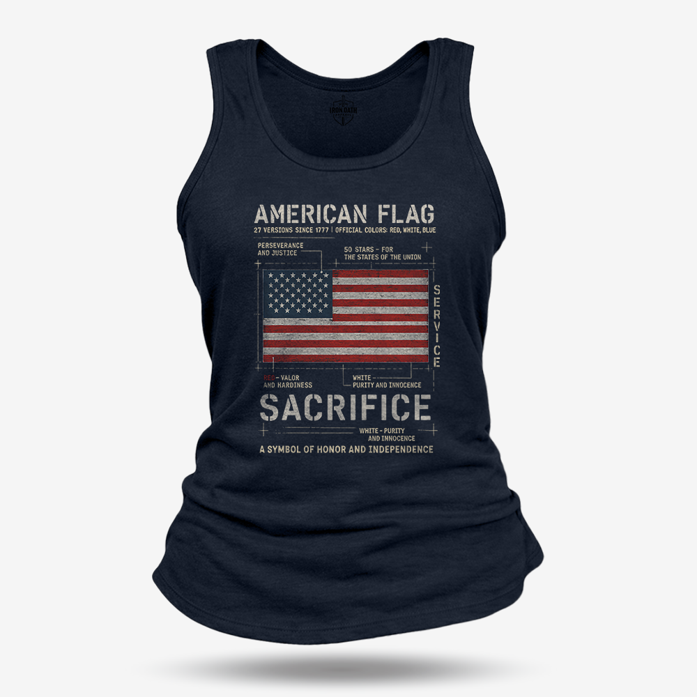 American Flag Women's Racerback Tank