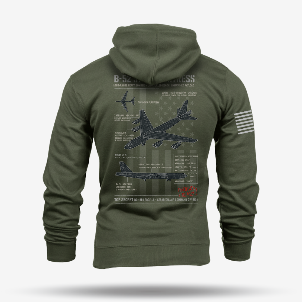 B-52 Stratofortress Schematic Hoodie