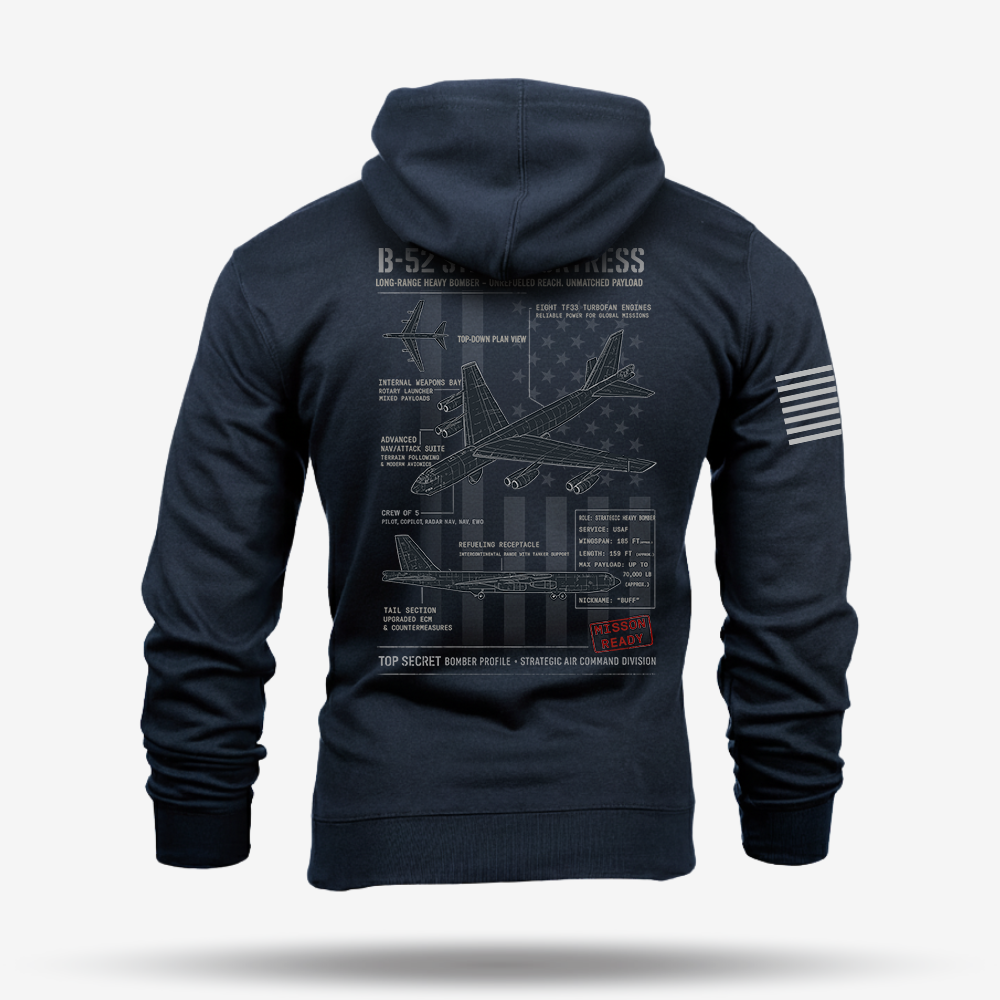 B-52 Stratofortress Schematic Hoodie