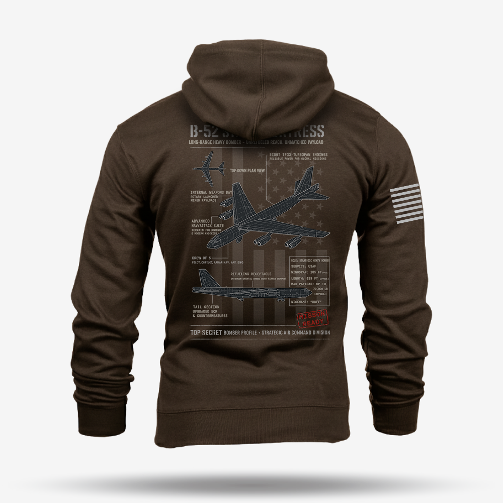 B-52 Stratofortress Schematic Hoodie