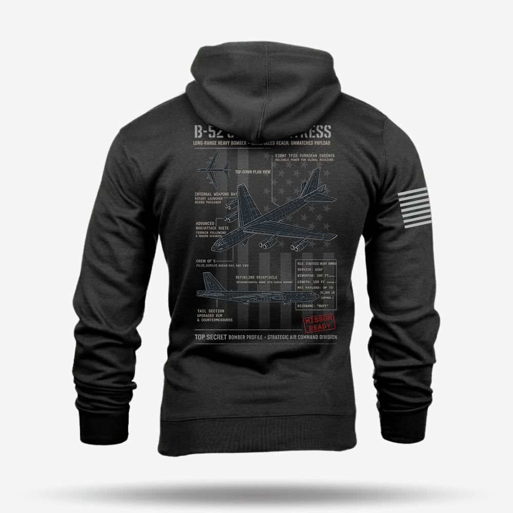 B-52 Stratofortress Schematic Hoodie