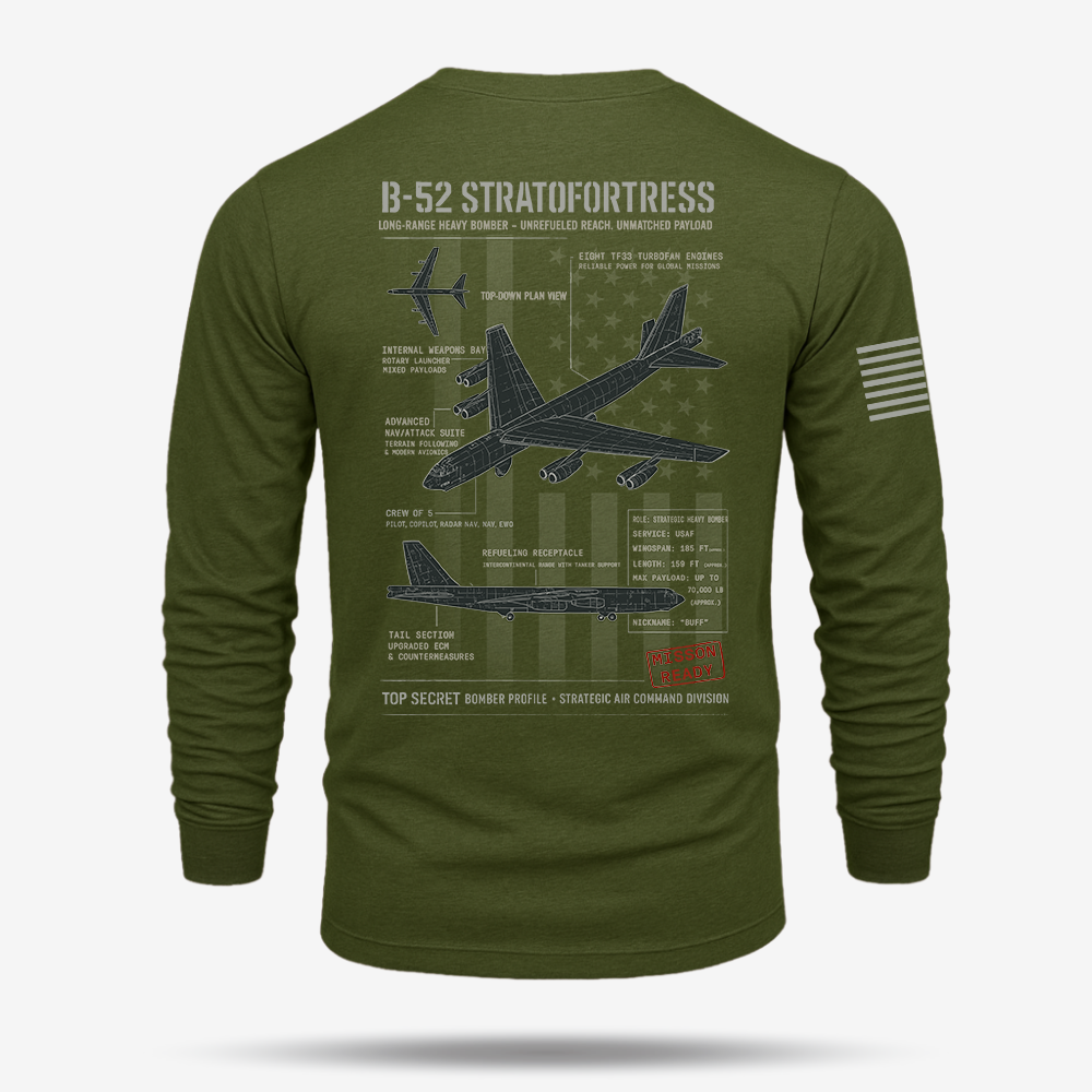 B-52 Stratofortress Schematic  Long Sleeve