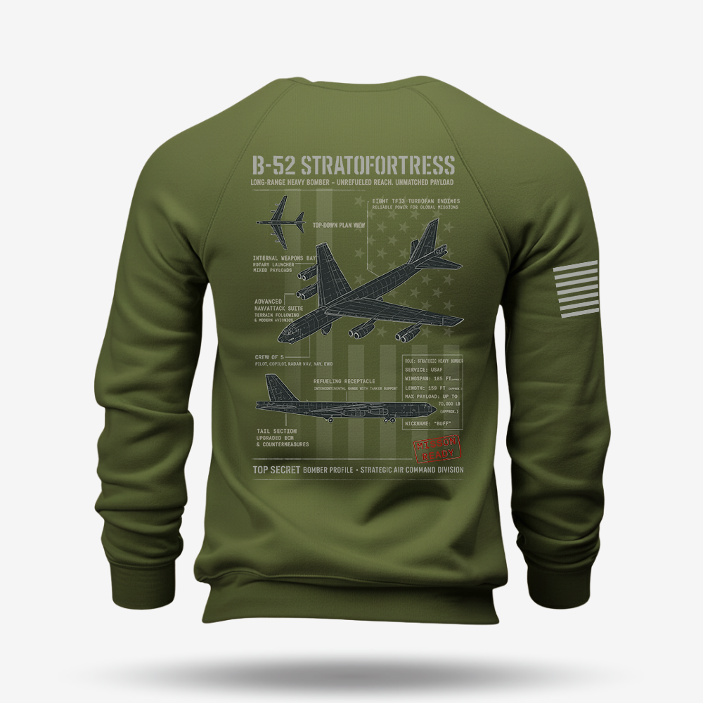 B-52 Stratofortress Schematic Sweatshirt