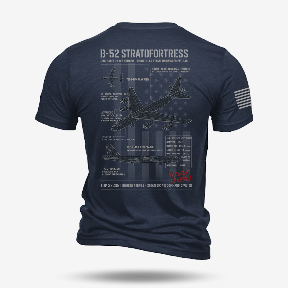 B-52 Stratofortress Schematic T Shirt
