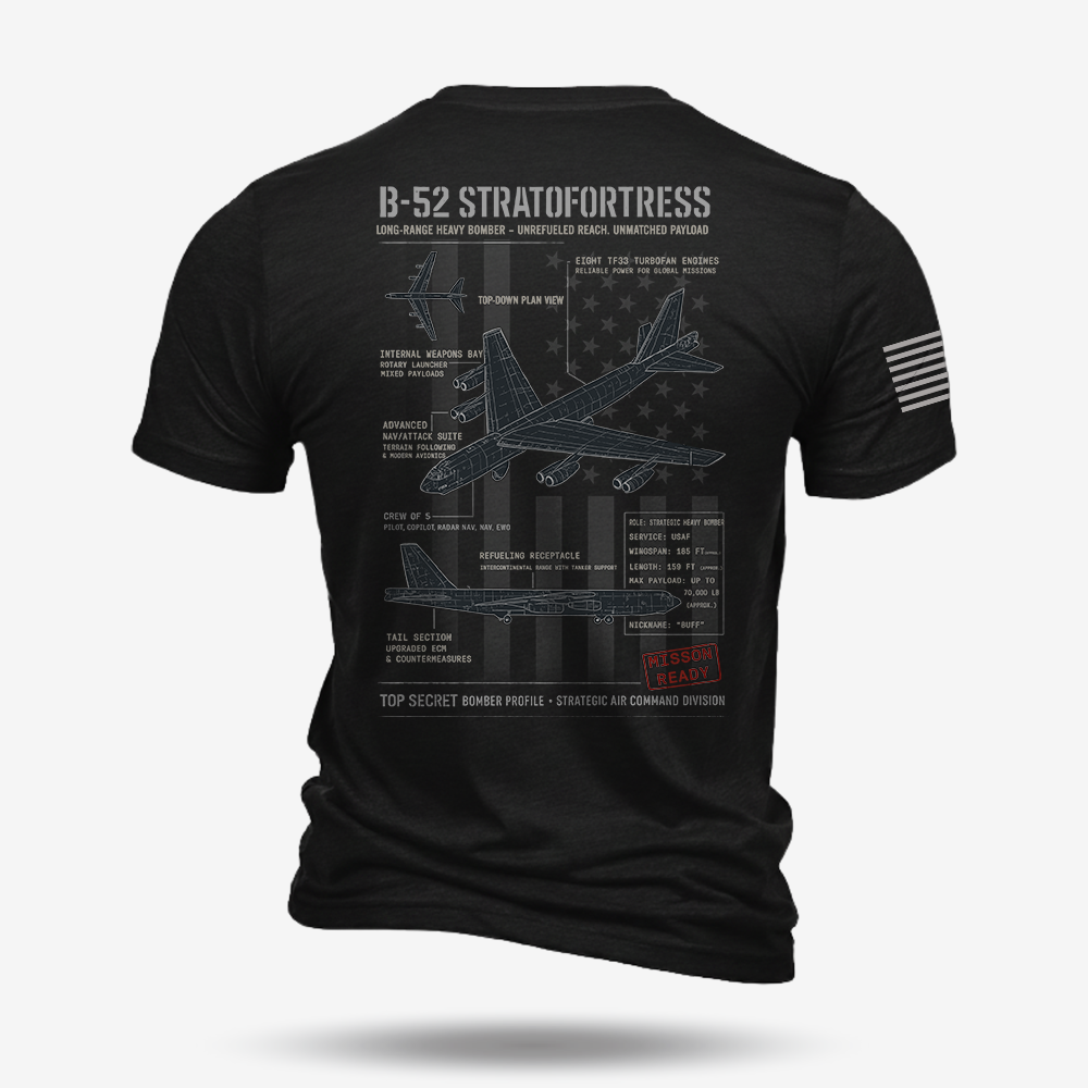 B-52 Stratofortress Schematic T Shirt