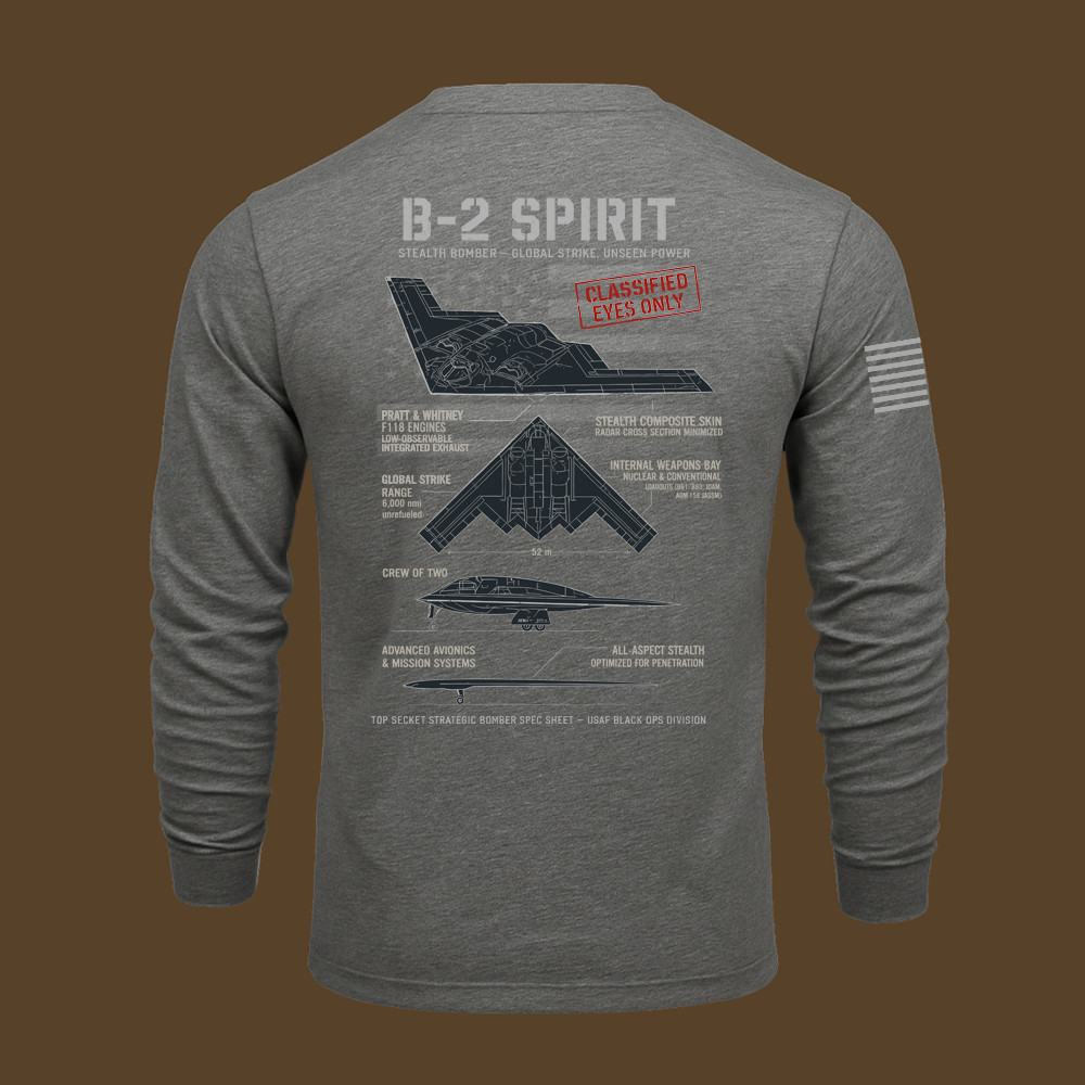 B-2 Spirit Schematic Long Sleeve
