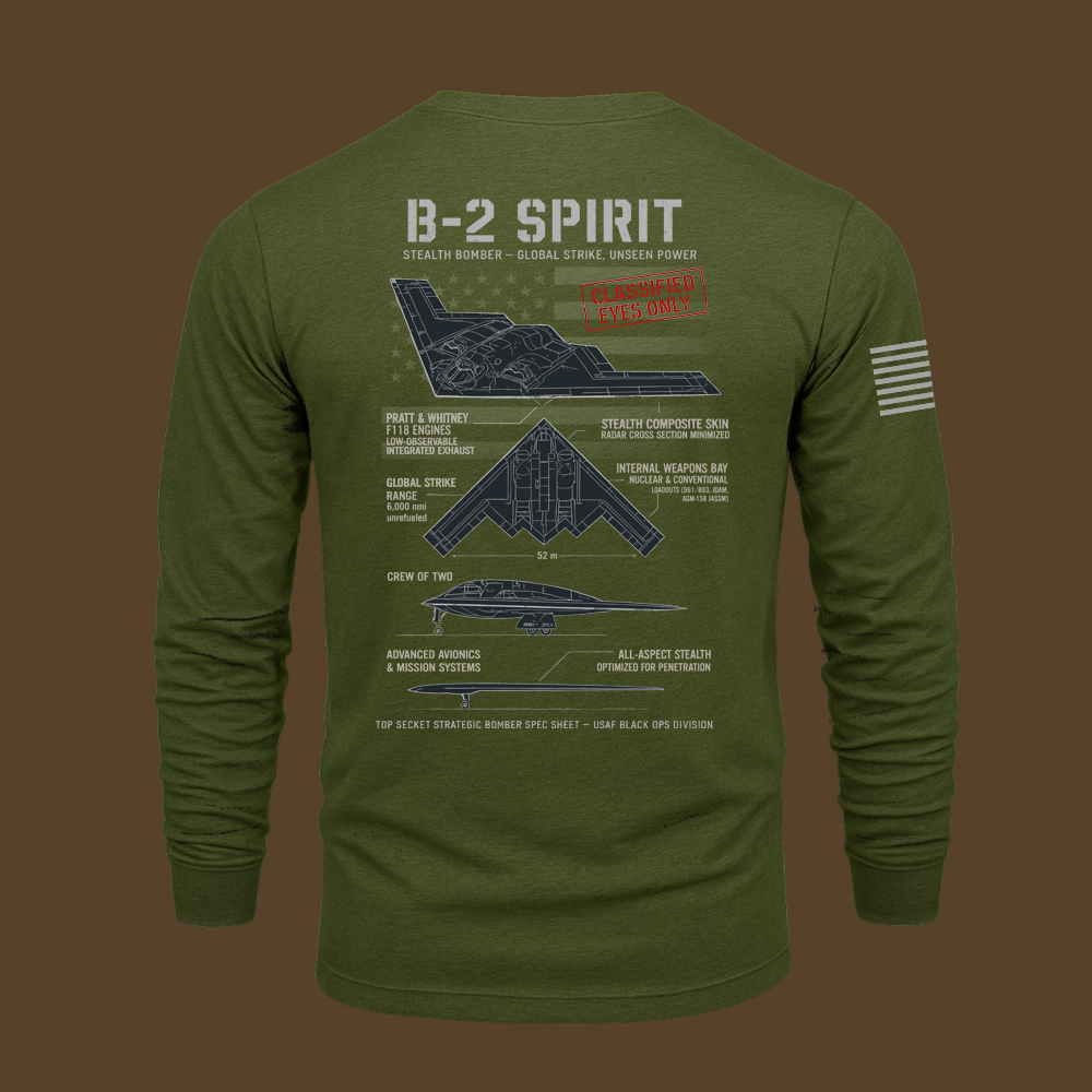 B-2 Spirit Schematic Long Sleeve