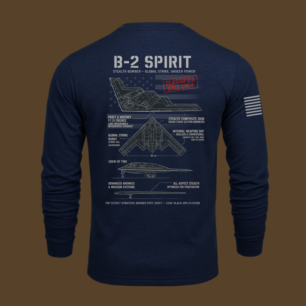 B-2 Spirit Schematic Long Sleeve