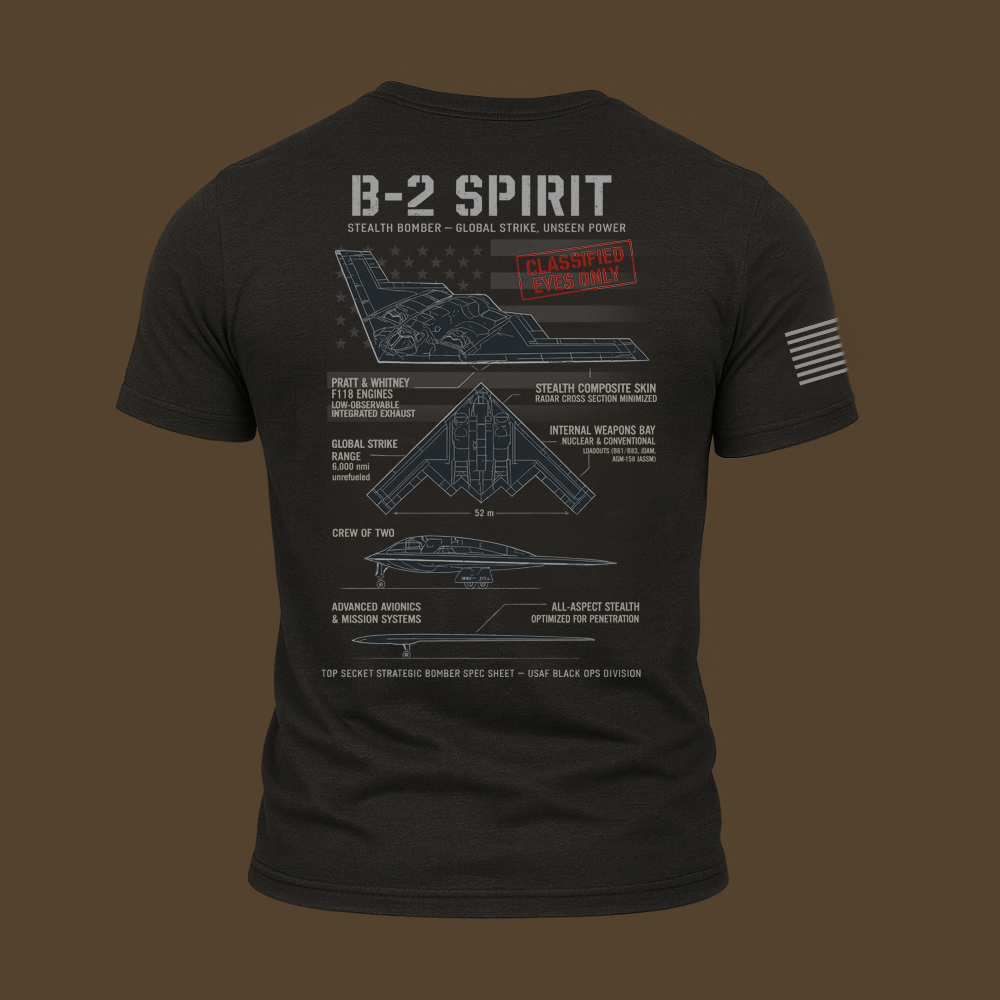 B-2 Spirit Schematic T Shirt