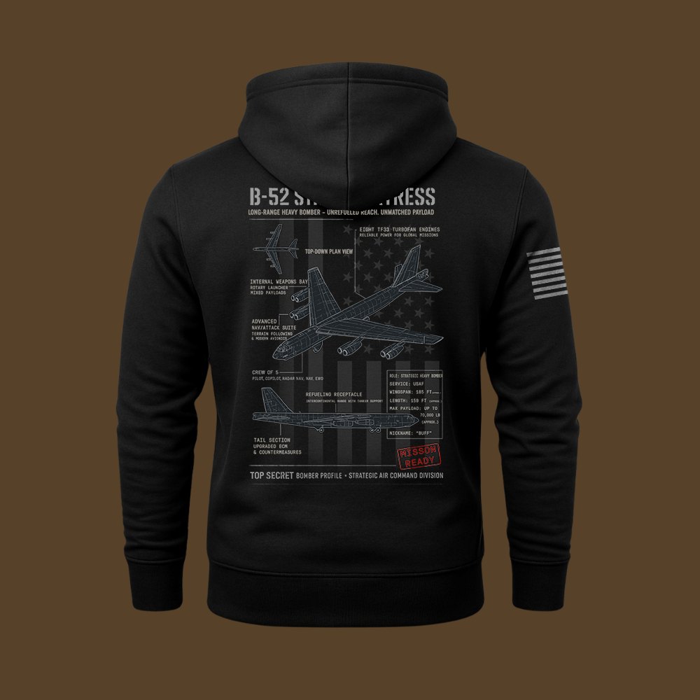 B-52 Stratofortress Schematic Hoodie