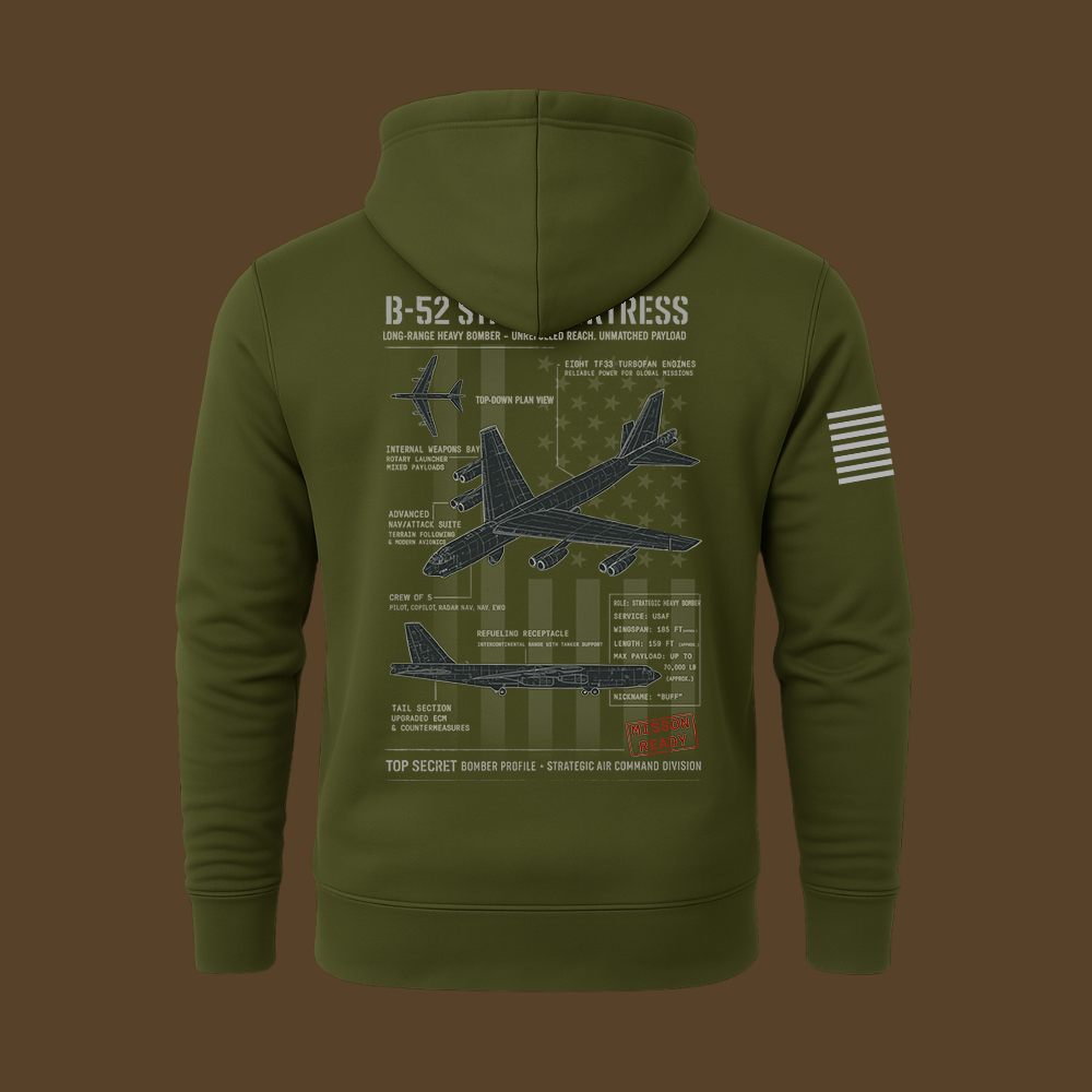 B-52 Stratofortress Schematic Hoodie