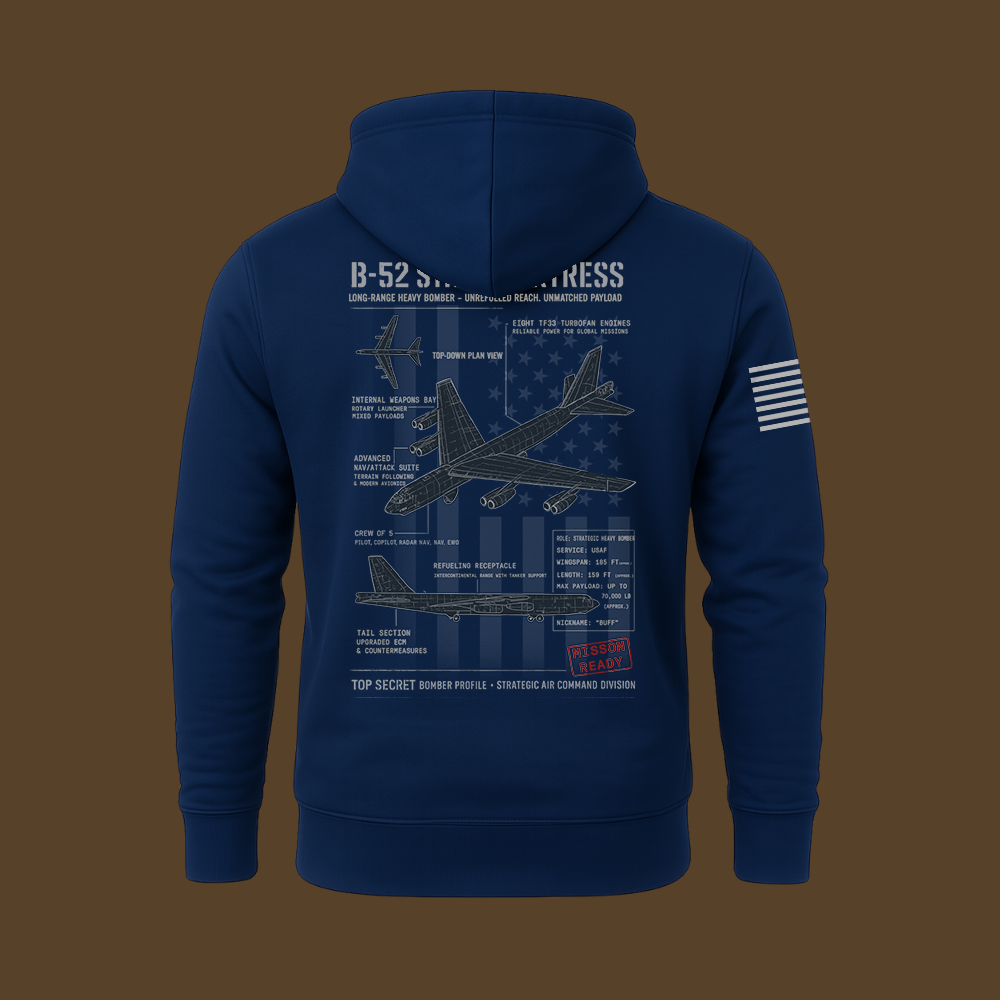 B-52 Stratofortress Schematic Hoodie