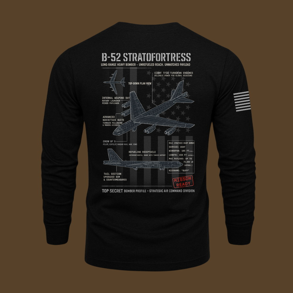 B-52 Stratofortress Schematic  Long Sleeve
