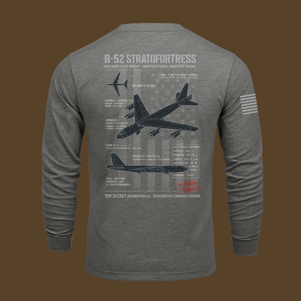 B-52 Stratofortress Schematic  Long Sleeve