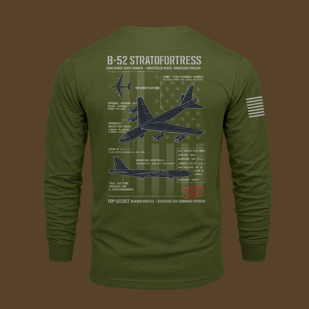 B-52 Stratofortress Schematic  Long Sleeve