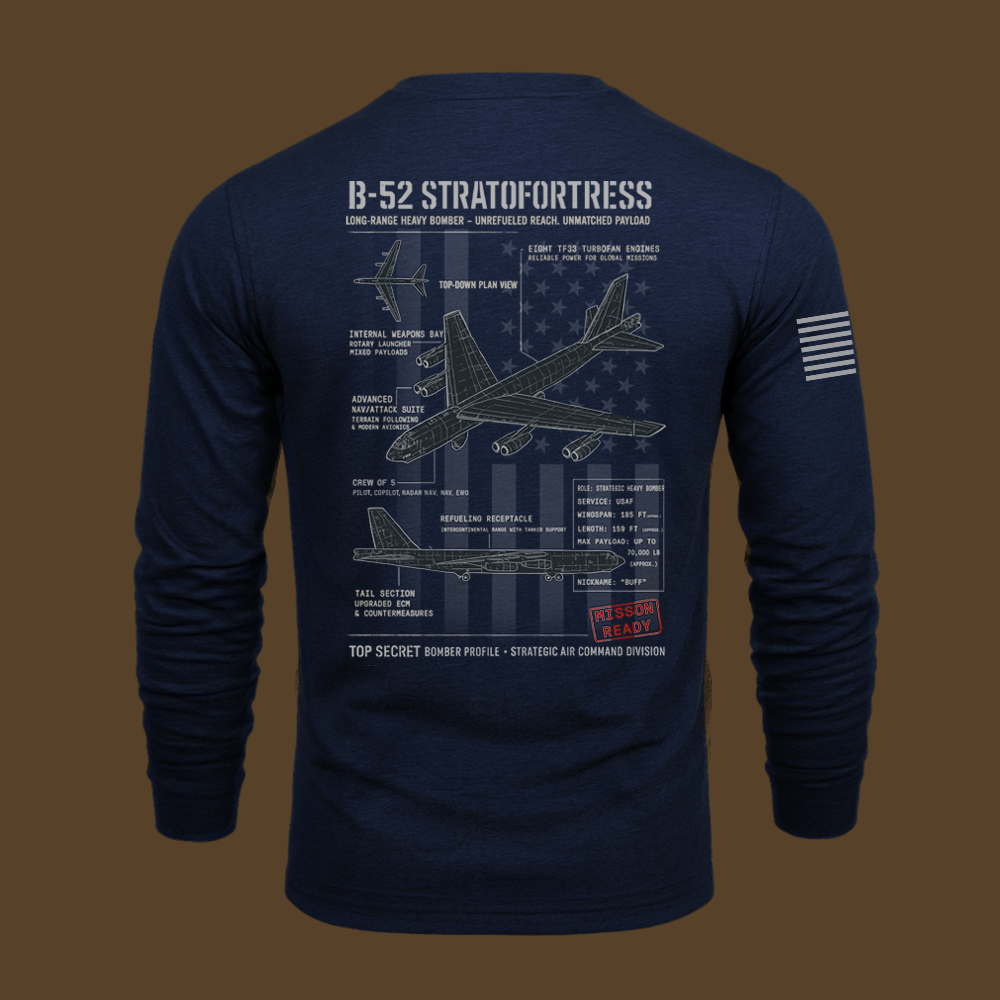 B-52 Stratofortress Schematic  Long Sleeve