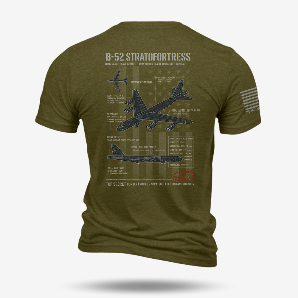 B-52 Stratofortress Schematic T Shirt
