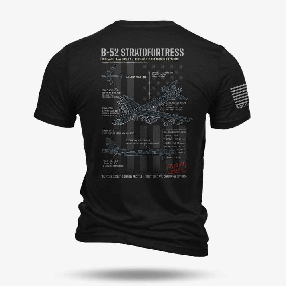 B-52 Stratofortress Schematic T Shirt