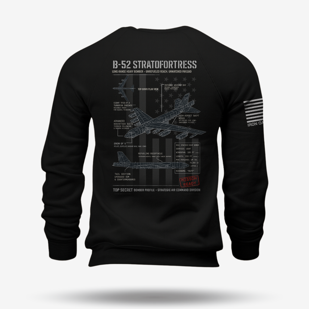 B-52 Stratofortress Schematic Sweatshirt