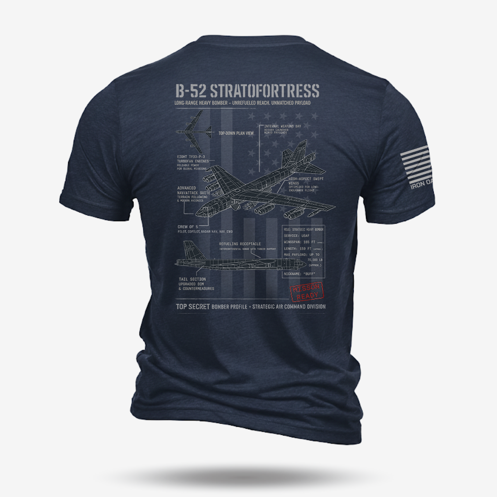 B-52 Stratofortress Schematic T Shirt