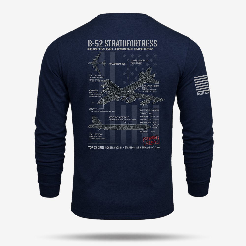 B-52 Stratofortress Schematic  Long Sleeve