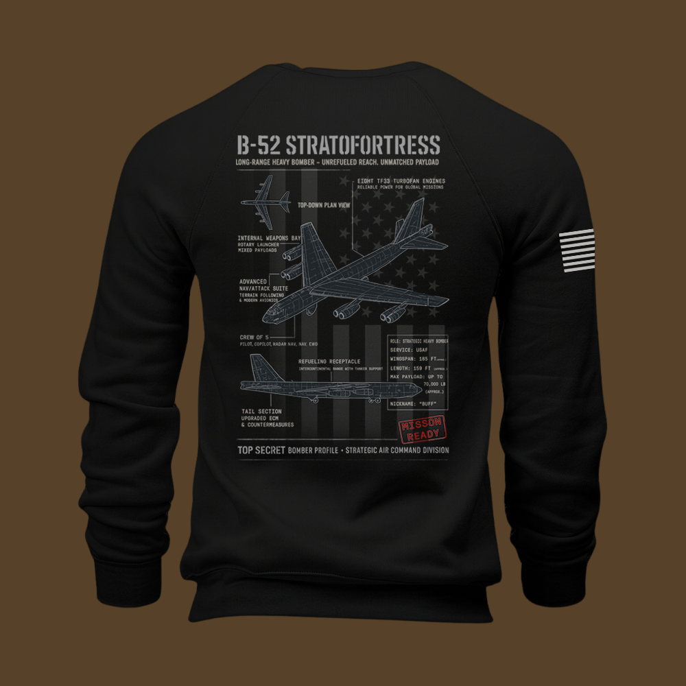 B-52 Stratofortress Schematic Sweatshirt