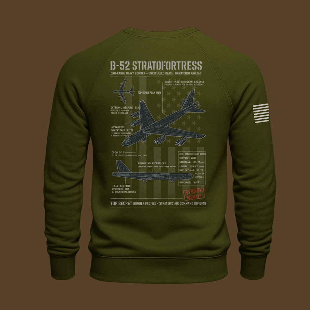 B-52 Stratofortress Schematic Sweatshirt