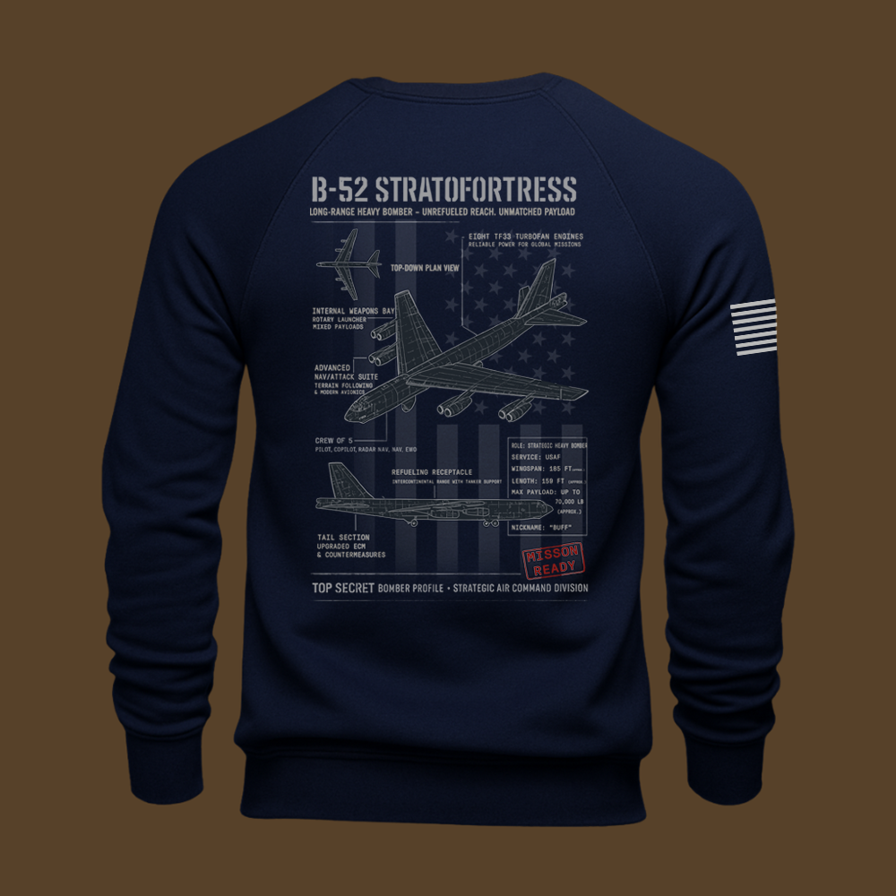 B-52 Stratofortress Schematic Sweatshirt