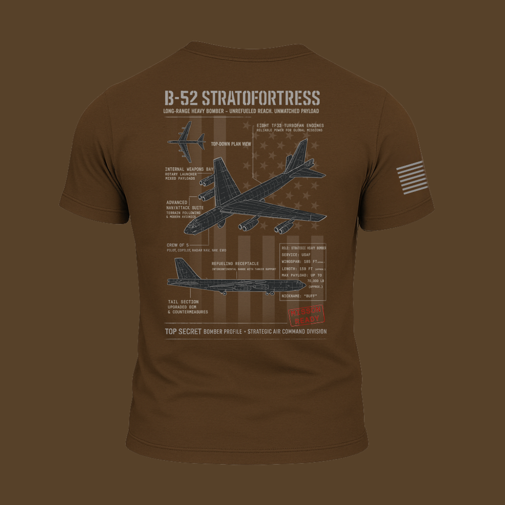 B-52 Stratofortress Schematic T Shirt